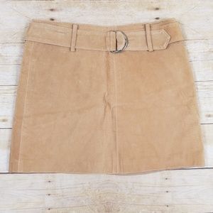 Vintage Weather Vane Leather Mini Skirt